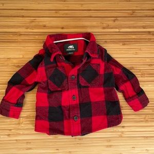 Roots Baby 0-3 months Park Plaid shirt